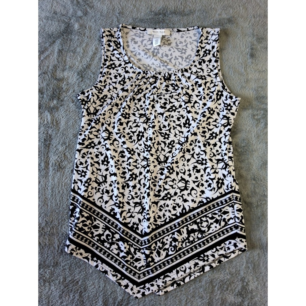 Women's White House‎ Black Market Size XXS Top Blouse Sleeveless Geometric Print